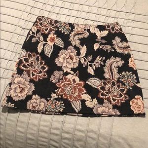 Black and floral patterned skirt